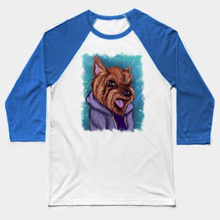 Cute, winter yorkie Baseball T-Shirt